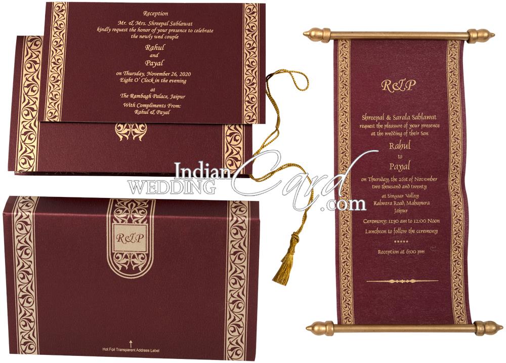 Transforming Your Wedding With Elegant Scroll Invitations | Indian Wedding Card's Blog